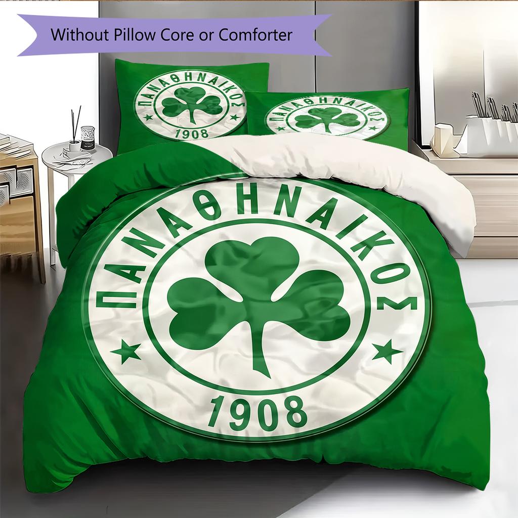 Biancheria da letto con motivo Panathinaikos FC Decorazione per la casa Regalo di compleanno (1 * copripiumino + 2 * federa, senza nucleo)