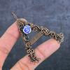 A Look Gemstone Handmade Copper Wire Wrap Jewelry Pendant 3.07" F4L78