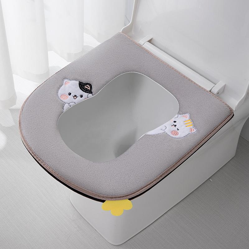 Large toilet seat zipper gourd type parent-child special-shaped toilet seat seat four-season toilet seat Wide 40cm
