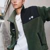 Li Ning Sports Lifestyle Series Color Block Loose Fleece Warm Knitted Jacket Unisex Jacket Thyme-Green AFDT841-3