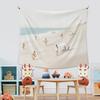 Beach Coastal Wall Tapestry, Minimalist Summer Ocean Wall Tapestry Hanging for Bedroom Beach House, Beachy Trendy Ocean