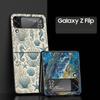 Blue Ocean Fish Hard PC Phone Case For Samsung Galaxy Z Flip 7 6 5 4 Black Cover For Galaxy Z Flip 3 Foldable Shell Fundas Capas