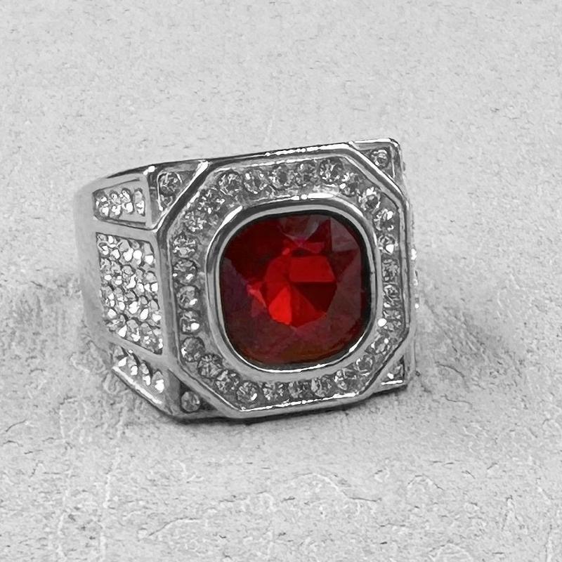 Hip hop Fashion Men's Classic Gold Color Ring Luxurly  rhineStone Rings for Men Party Wedding Ring Anniversary Gift