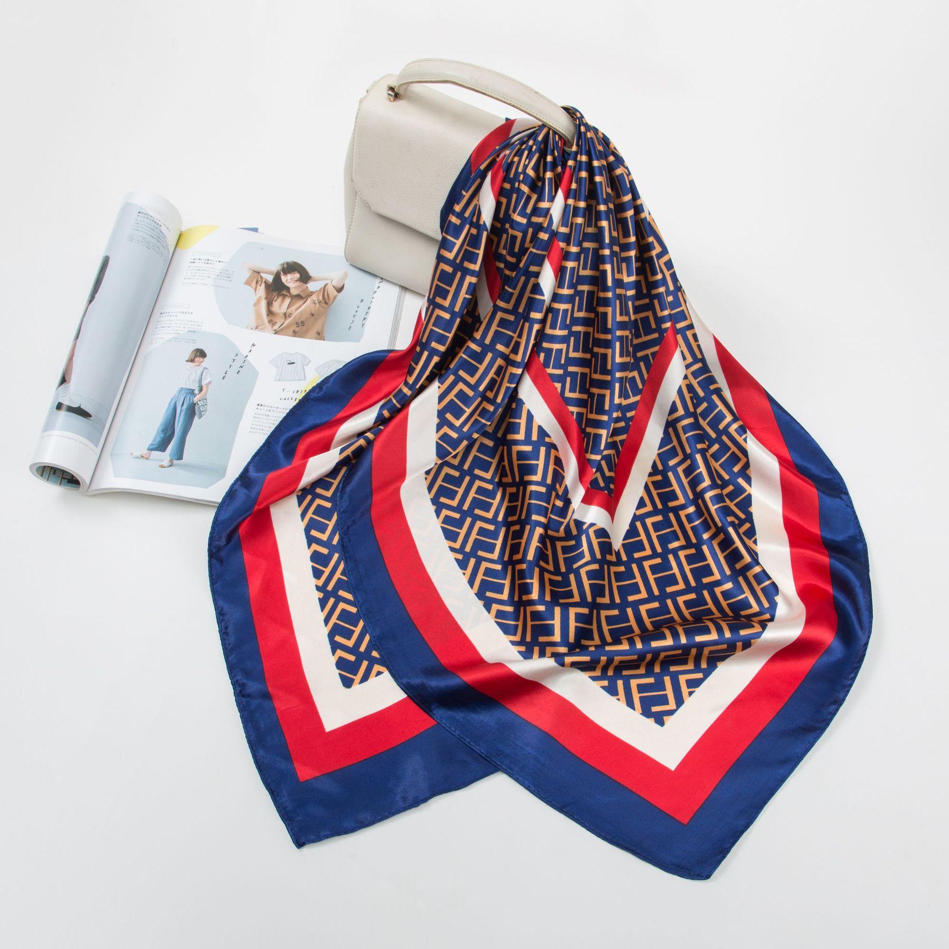 

Імітаційний шовковий великий квадратний шарф 90 см. Шовковий шарф. Жіночі новинки весняно-осінніх моделей 2024 року іноземної моди. Сорочка. Великий квадратний шарф. 90x90cm