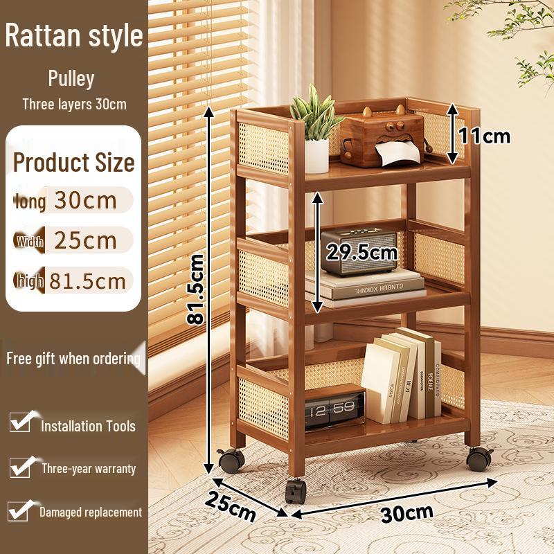 Többszintű mobil tárolóállvány: Álló, többfunkciós kocsi nappalihoz és háztartási cikkekhez.