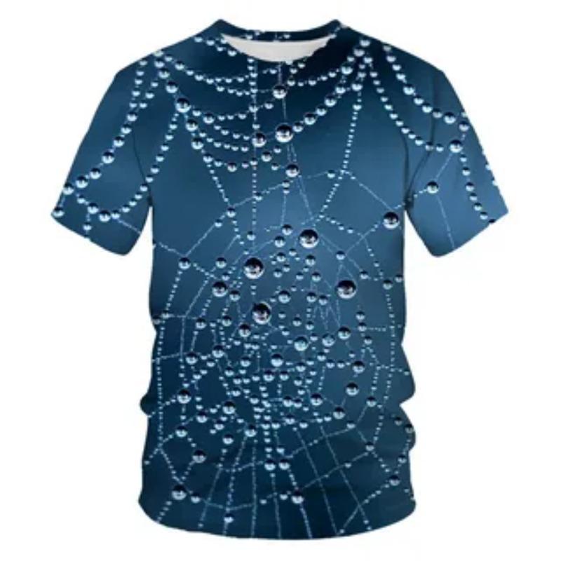 Herren 3D-gedrucktes T-Shirt Übergroß Locker sitzend Herren Retro Modisches Kurzarm-Oberteil Lustige Muster Bequemes T-Shirt