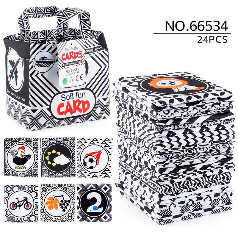 Three-Dimensional Baby Cloth Book Early Education Toy, Can'T Tear Palm Book Early Education Cognition Baby Cloth Book With Sound Paper Set