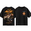 Anime One Piece Whitebeard Pirates Ace Printed Tshirt Unisex Unisex Summer Cotton Clothing Fashion Anime Fans Short Sleeve Tops