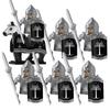 MOC Medieval Lion King Castle Knight Building Blocks Figure Accessories War Horse Cavalry Warrior Crusaders Toy Gift Bricks N029
