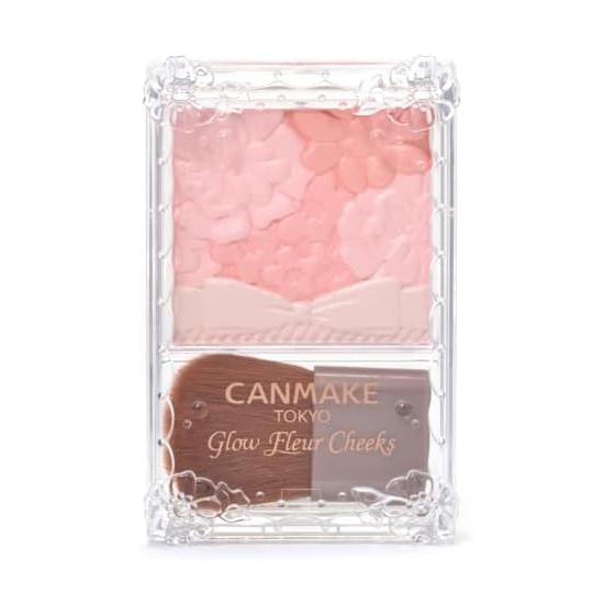 Canmake Glow Fleur Cheeks 18 персиковый взбитый Fleur пудровый румяна румяна молочно-коралловый блеск прозрачный