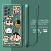 Case for Samsung Galaxy A51 A34 A13 A14 A24 A11 A12 A22 A52 A35 A15 A16 A36 A26 Phone Cover Crayon Cartoon Shin-chan