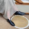 Johnature Retro Pointed Toe Cowhide Short Boots Versatile Genuine Leather Soft Soled Women's Shoes