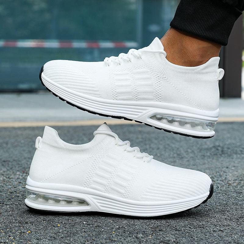 Air cushion cushion cushion flying woven mesh shoes comfortable sports shoes outdoor street shooting casual trendy shoes