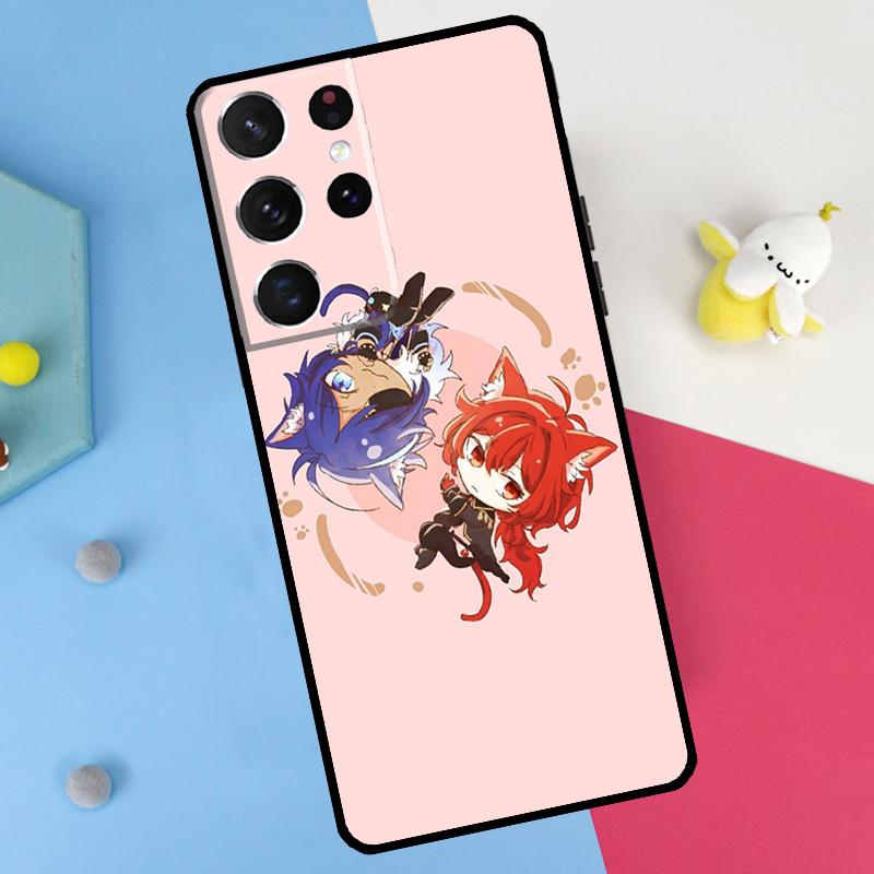 Kaeya and Diluc Genshin Impact Back Case For Samsung Galaxy S26 S25 S24 S21 S22 S23 Ultra S10 Plus S20 FE S25 FE Soft Cover
