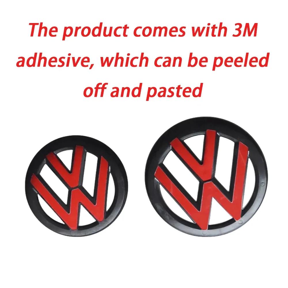 For VOLKSWAGEN VW 2Pcs Car Front Grill/Rear Emblem Lid Covers Logo Sticker For Volkswagen VW GOLF 5 6 7 8 MK5 MK6 MK7 MK8 POLO S