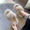 Autumn and Winter Fluffy Shoes Cotton Slippers Women's Outer Wear Home Warm Non-slip Cotton Slippers Piled and Thickened Plush Slippers