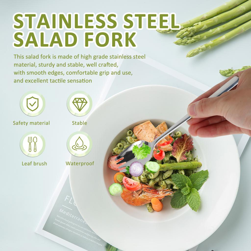 10 Packs Stainless Steel Sporks for Everyday Use Back To School Lunch Supplies Fruits Salad Dessert Fork Camping Picnic Flatware