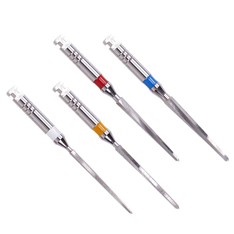 4Pcs/Box Dental Drills Fiber Post Engine Stainless Steel Drill Endodontic Root Canal Files Refills Instrument Dentistry Lab Tool