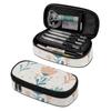 Pen Case Smooth Zipper High Capacity 300D Polyester with Pen Slot Board Mesh Pocket and Large Storage Section for Boys Girls
