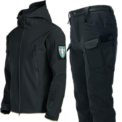 High Quality Tactical Jacket Set Men Warm Outdoor Army Camouflate Clothes Set Military Hooded Hunting Fleece Coat Clothing Suit