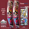 Ice Silk Tattoo Sun Protection Sleeves for Men & Women - Summer Driving, Cycling, Flower Design Arm Shades