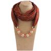 Chiffon Scarf Spring and Summer Women's Pearl Necklace Pendant Scarf Rainbow Scarf Clothing Accessories Scarf