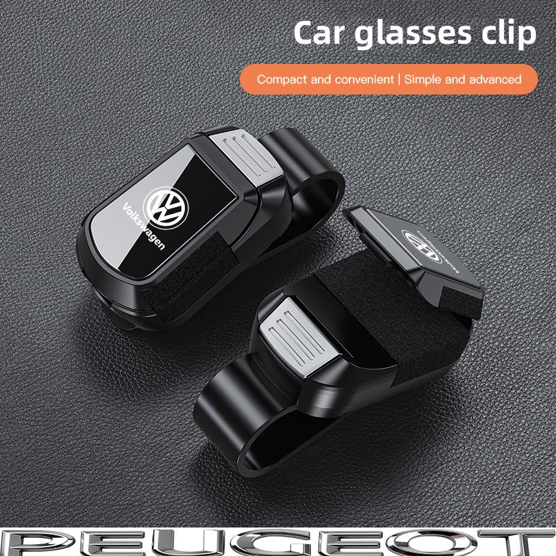 Car Sun Visor Glasses Holder Sunglasses Case Eyeglasses Clip For VW GTI Polo T5 Passat B6 Golf Tiguan Taigo Jetta T-ROC Hub Cap