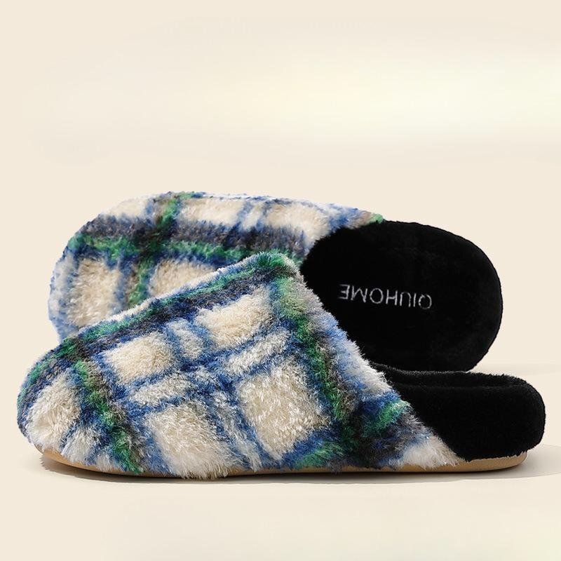 Thickened Shoes with Fleece, Fashionable and Comfortable for Home Wear, Couple Cotton Slippers