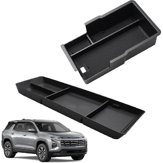 For 2025 Upgraded Ford Ranger Center Console Organizer,2024 2025 Ford Ranger Armrest Storage Box With 2 Color Mats,Ert Console Tray Ranger