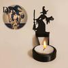 Holiday Home Decoration Halloween Shadow Candle Holder, Funny Pumpkin Ghost Bat Reaper Candlestick Decoration, Seasonal Party Supplies Metal Tea Light