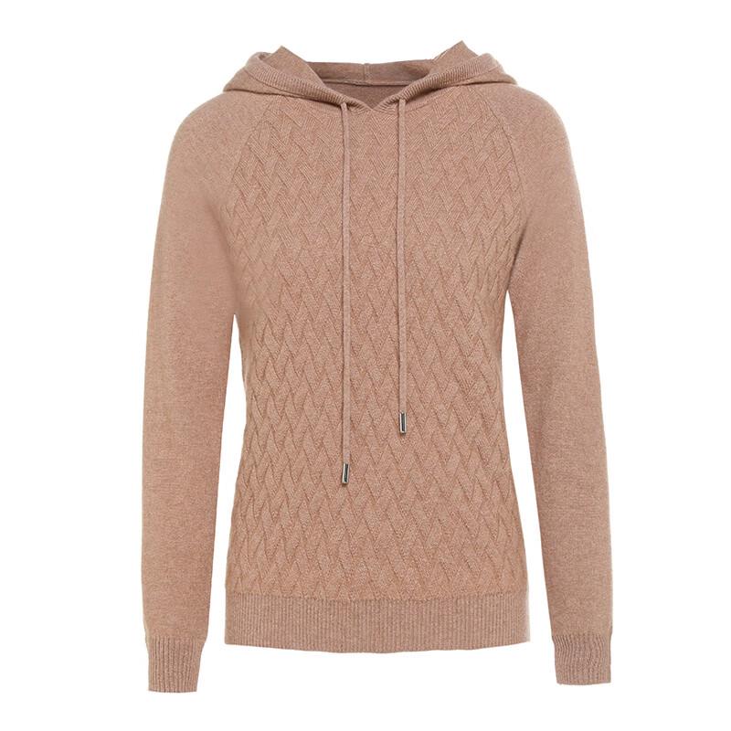 G·TENNA MHSH-315 Women's Hooded Cashmere Blend Pullover