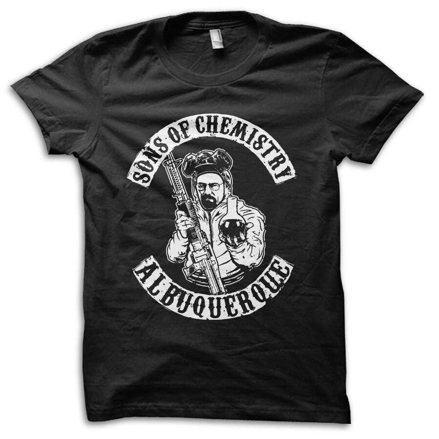 Breaking Bad Sons of Chemistry Walter White Graphic TV Show T-Shirt M5524 S разноцветный