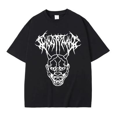 Ghosteunisexe Graphic Print T Shirt Fashion Hip Hop Metal Rock Gothic T Shirt Streetwear Plus Size T Shirt Women Unisex Tops