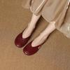 Krazing Pot SheepSkin Mules Round Toe Size 42 Low Heels Slip on Light Shoes Increased Hollow Style Pumps