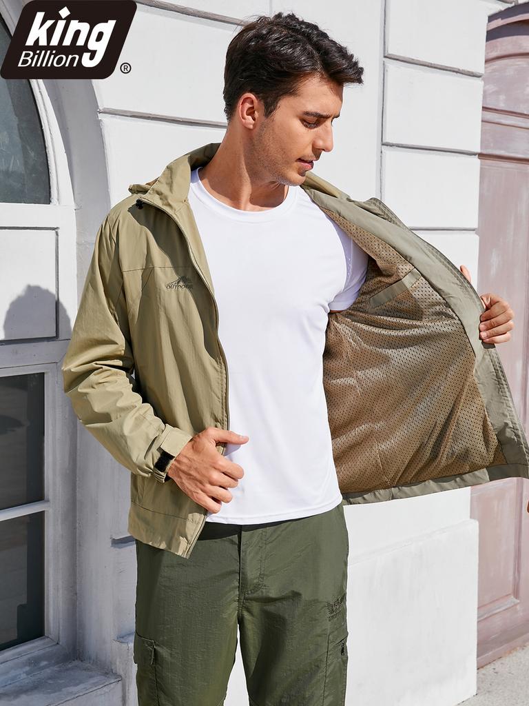 Men's Spring Autumn Thin Hooded Jacket Outdoor Windbreaker Men Climbing Streetwear Casual Coats