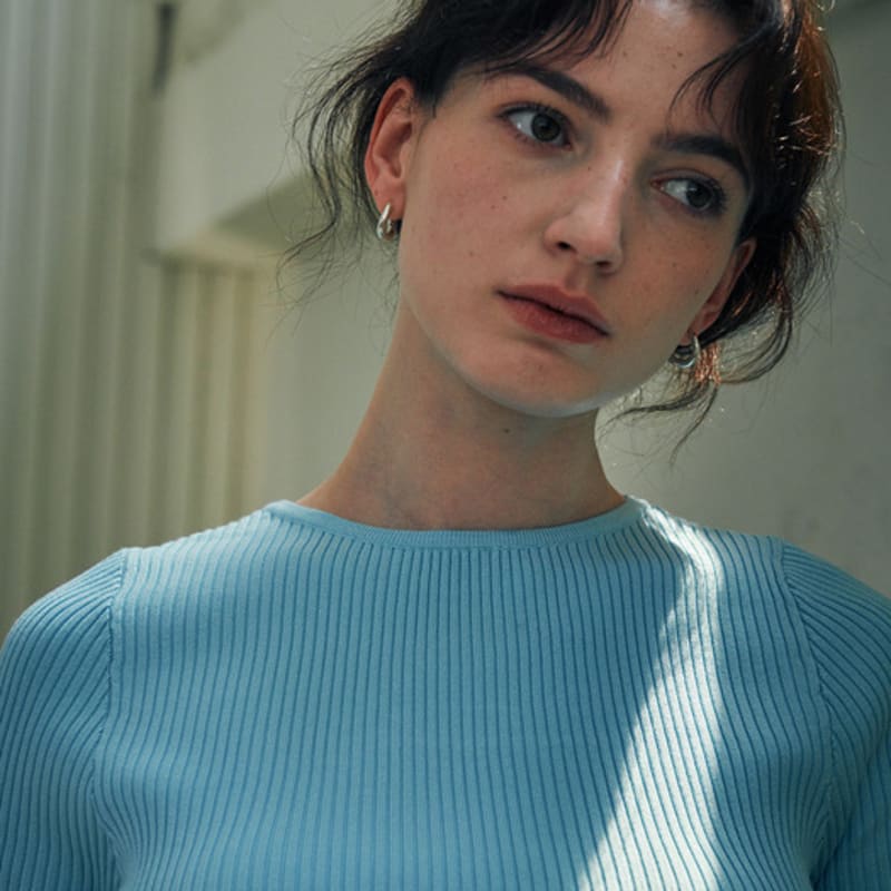 verte [925 silver] Deux.silver.220 / vague earring (silver)