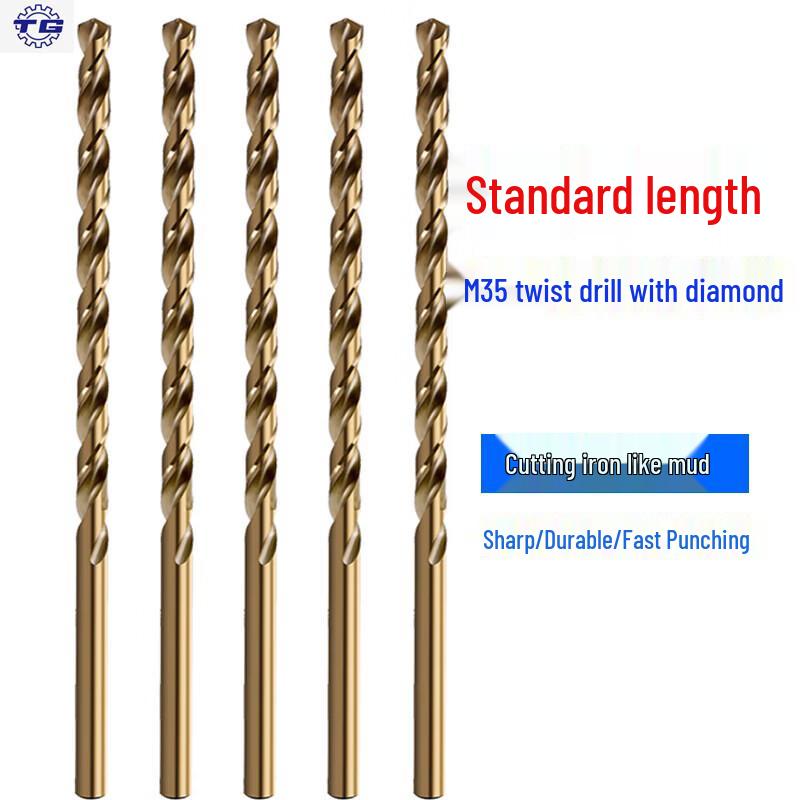 TG M35 Cobalt HSS 250mm Extra Long Straight Shank Drill Bit