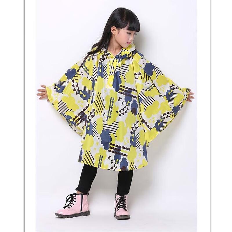 OEING Kids' Lightweight Rain Poncho with Backpack Slot