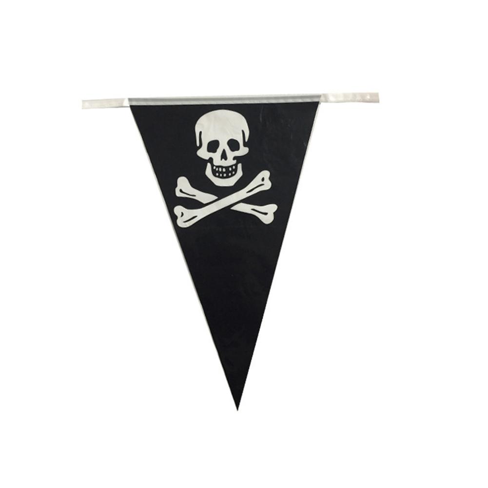 Birthday Skull Pennant Triangle Flags Halloween Pirate Banners
