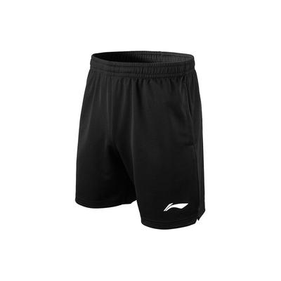 Li Ning Markenlogo Lockere Atmungsaktive Leichte Sportliche Freizeitshorts Herrenshorts Schwarz AAPT537-1