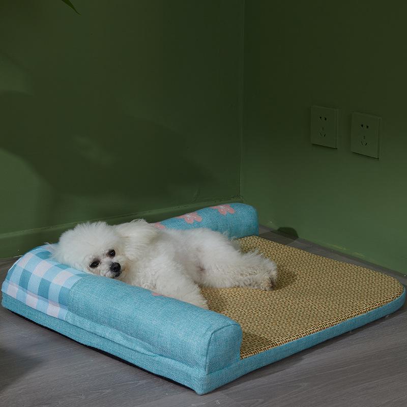 Four Seasons Washable Pet Bed: Cool Nest Cushion for Dogs & Cats