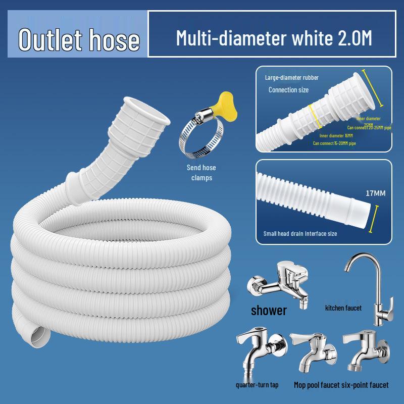 Universal Household Drain Hose: Washing Machine, Faucet, AC, Water Pipe Extension