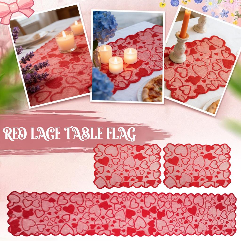 Valentine's Day Decorations, Heart Lace Tablecloth, For Banquets, Engagements, Weddings, Home Dining Table