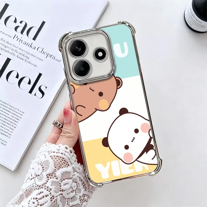 

Bubu Dudu Cartoon Cute Plating Phone Case For Xiaomi Redmi Note 14 15 Pro Plus 13 12 11 11S 11T 10 9S 9 5G Anti-Fall Airabag Cov Redmi Note 12 4G