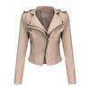 Giacche da donna Rivetti Giacca bomber con cerniera in ecopelle con risvolto Giacca corta da motociclista slim fit Abbigliamento esterno casual da strada