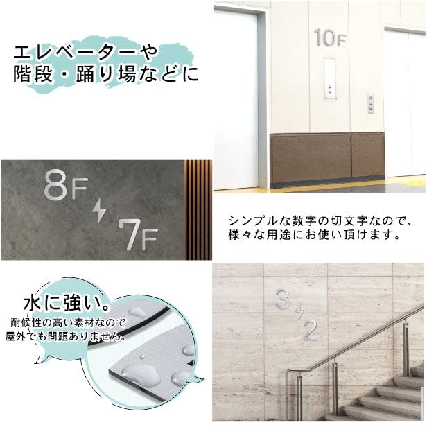 Katachi Lab Floor Number Display Plate 8 Bee Stainless Steel Style Silver Round Gothic Numbers Silver Outdoor Suitable Seal Type Made In Japan