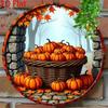 Vintage Fall Tin Sign Rustic Pumpkin Leaf Wall Art Kitchen Cafe Decor
