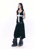 SETUP-EXE Logo Cross Sleeveless Top / Black
