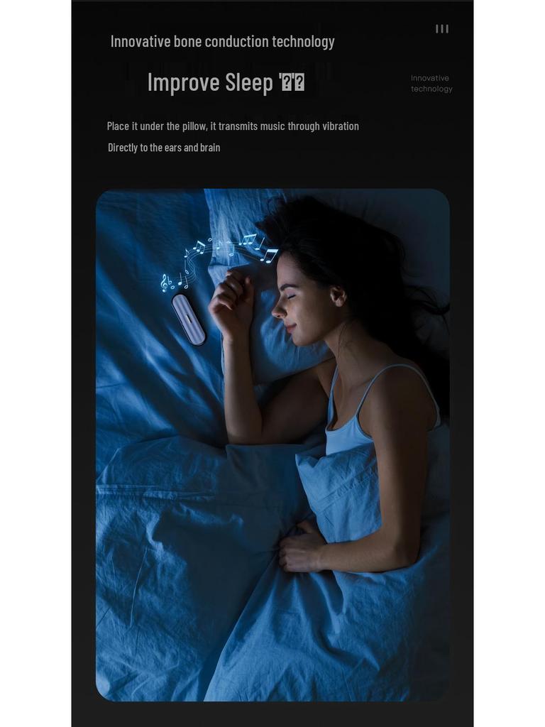 2025 Bluetooth Sleep Aid Pillow Speaker: Lightweight White Noise Headphones for Side Sleepers
