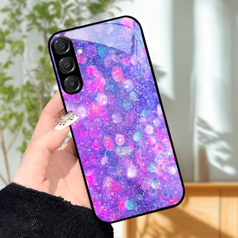 For Samsung A25 A26 Cute Case A35 A36 A55 A56 5G Tempered Glass Phone Cover For Galaxy A15 4G 5G Hard PC Glass Protective Fundas